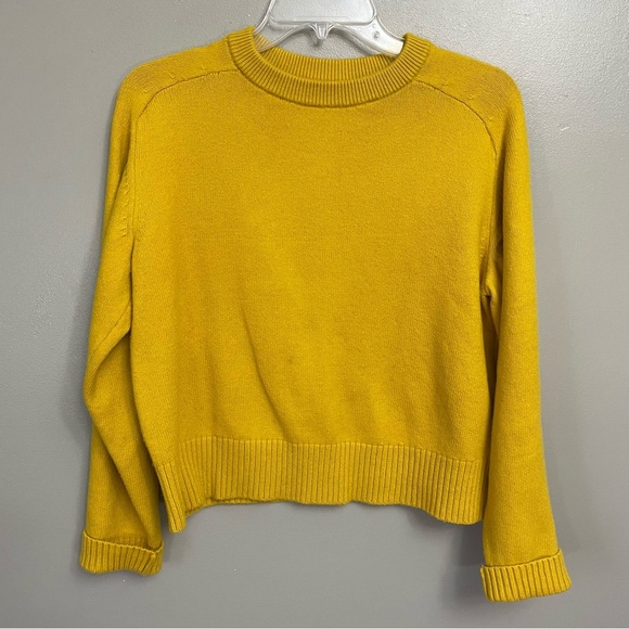 Banana Republic Crewneck Sweater Womens XS wool blend Fall 24 Mustard yellow - Picture 1 of 9